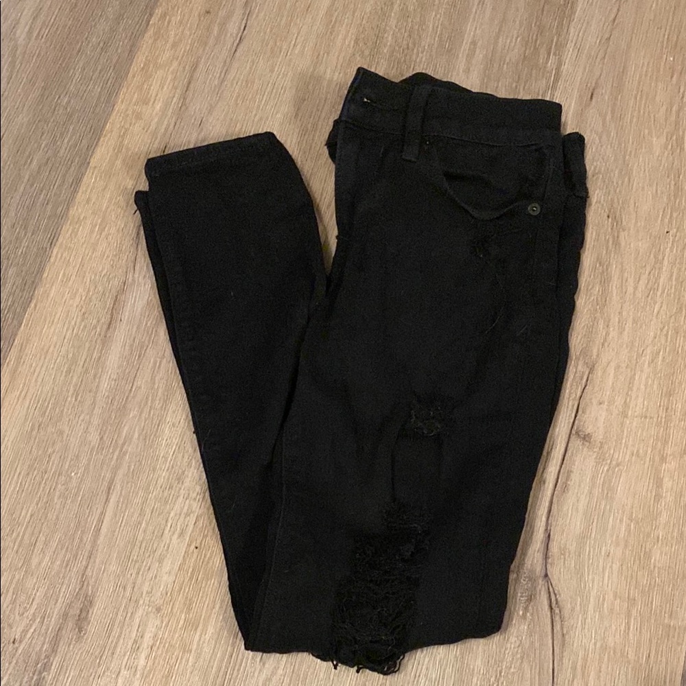 Black Distressed skinny Jeans